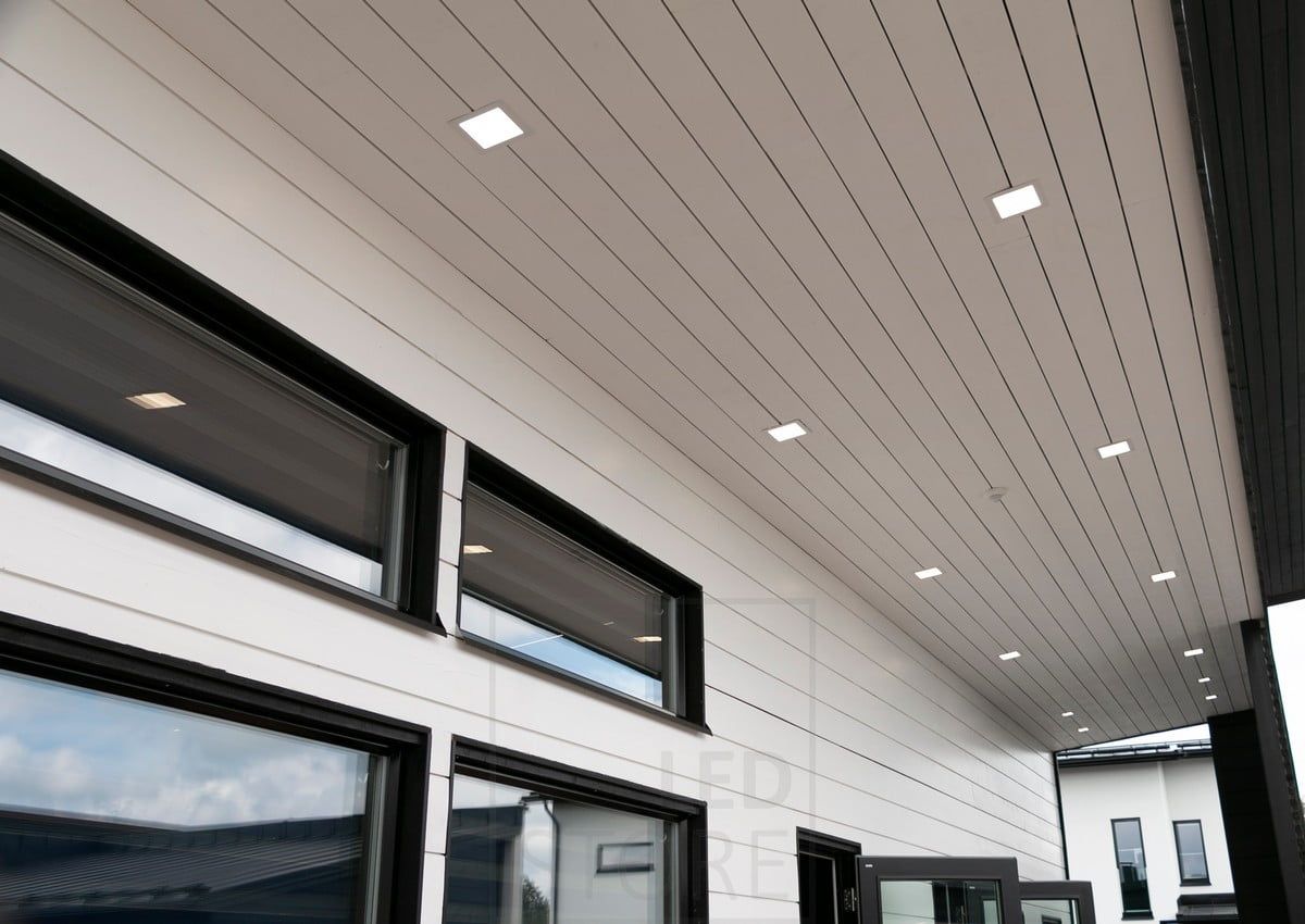 Housing Fair 2018: 200x200 led panels on the terrace. Ledstore.fi