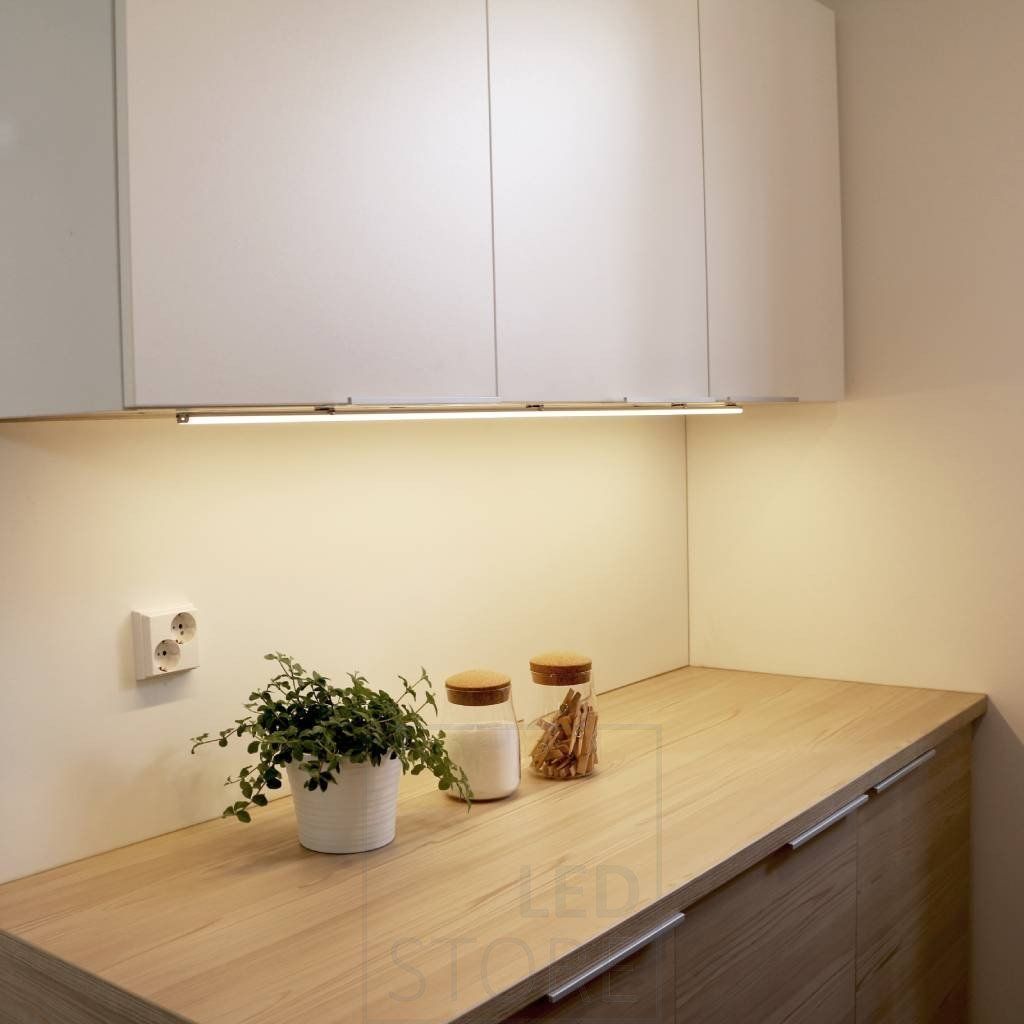 Housing Fair 2018: worktop lights at the bottom of a cupboard. Ledstore.fi