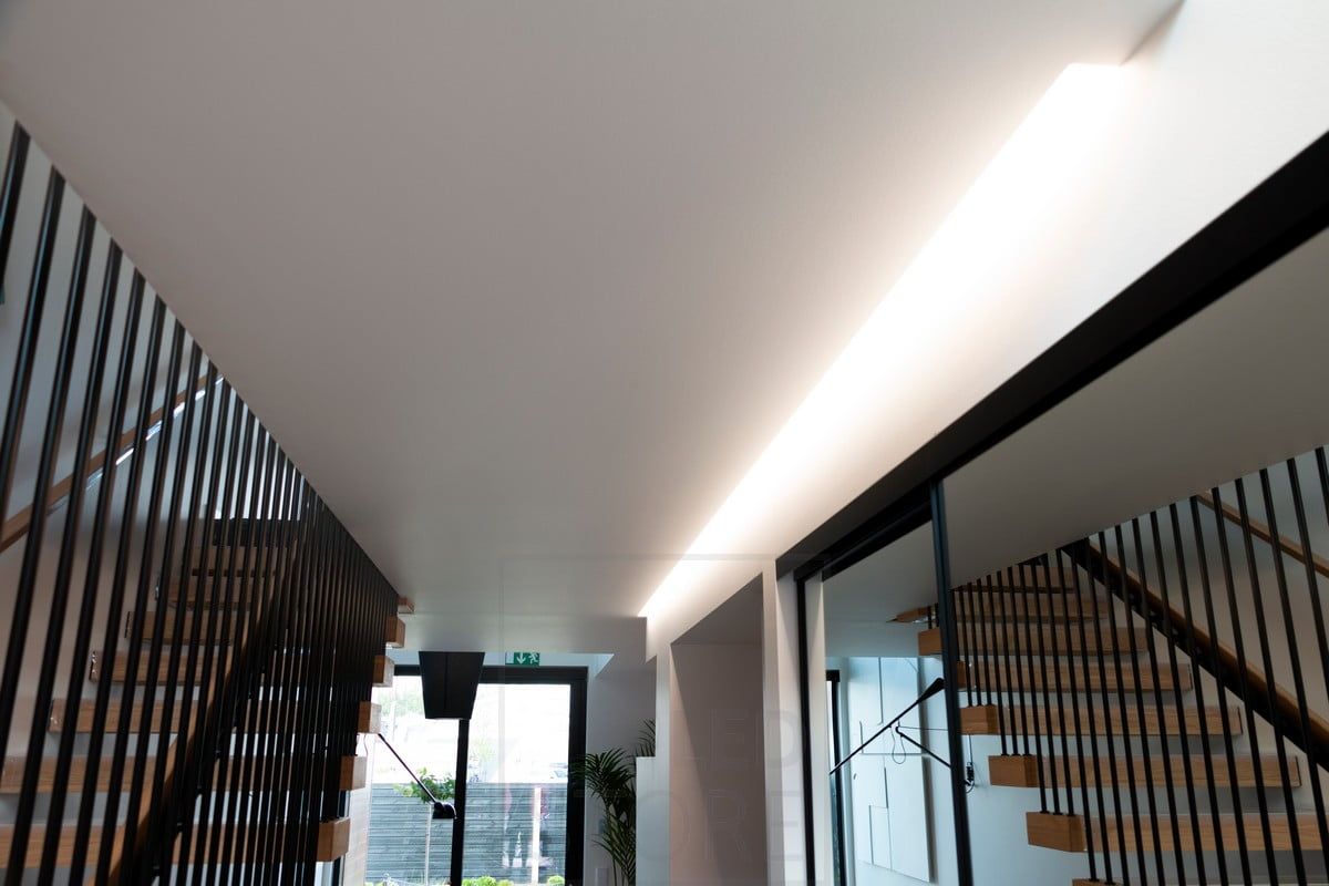 Housing Fair 2020: long indirect light in the corridor for atmospheric lighting. Ledstore.fi