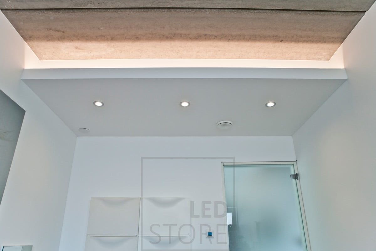 Minimalist LED Store logo on a green background with a white square and the text "LED STORE" in an elegant font - energy efficient lighting solutions