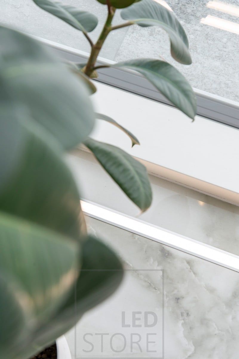 Led ribbon embedded in a marble floor creates a minimalist and beautiful detail in the interior of your home. Ledstore.fi
