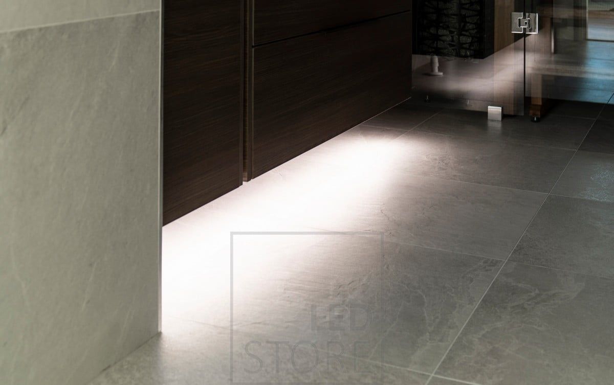 Under cabinet soft mood lighting with led strip. Ledstore.fi