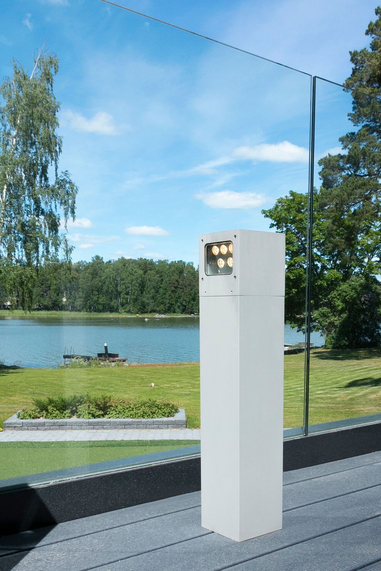 Outdoor terrace lighting Cubic out pillar ledstore.fi