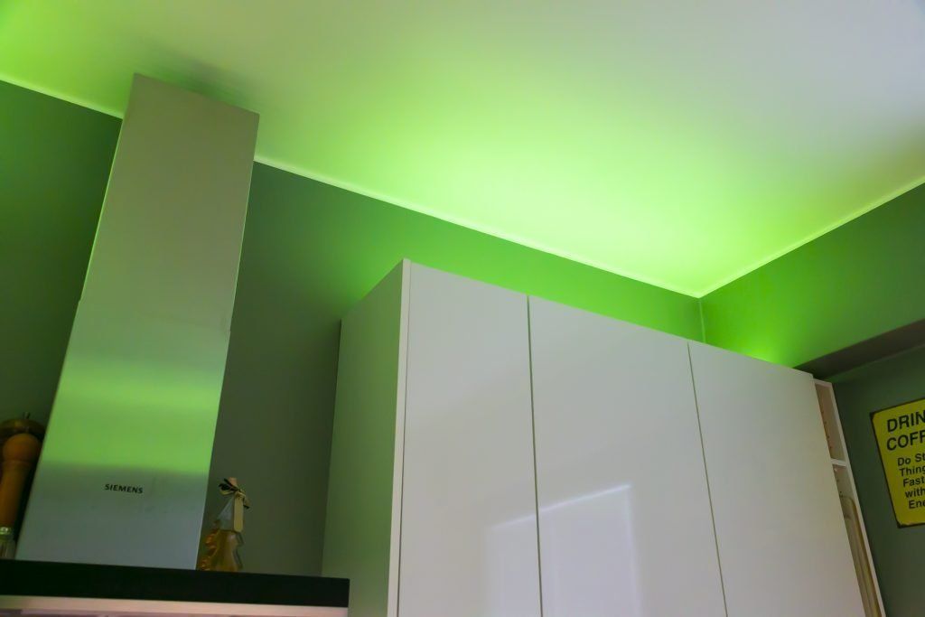 LED Store logo on a green background with a white square and "LED STORE" in bold white letters, improving search engine optimization of LED lighting solutions.