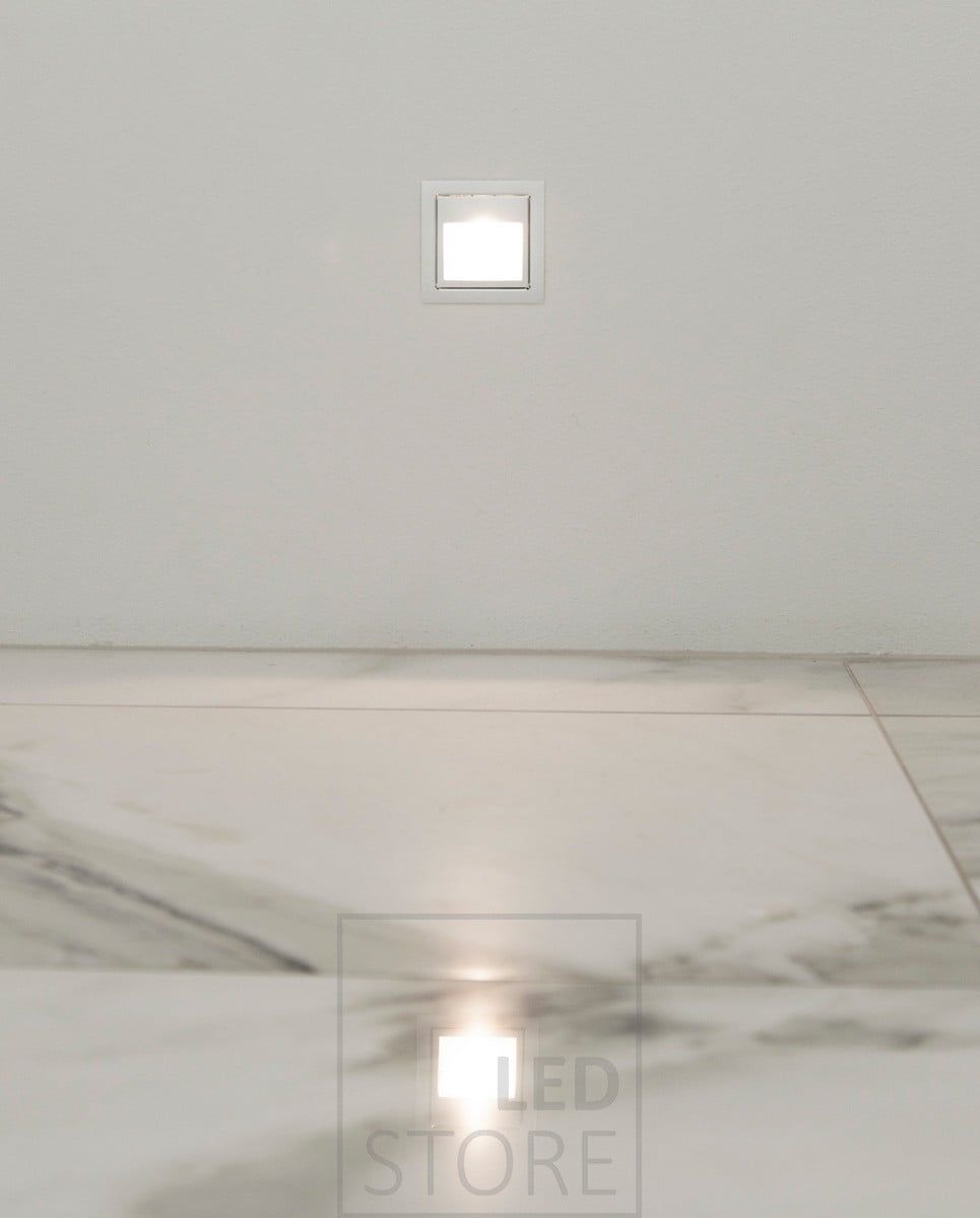 The led IN-WALL staircase light illuminates with soft and atmospheric light. The recessed wall light is modern, simple and elegant. Ledstore.fi