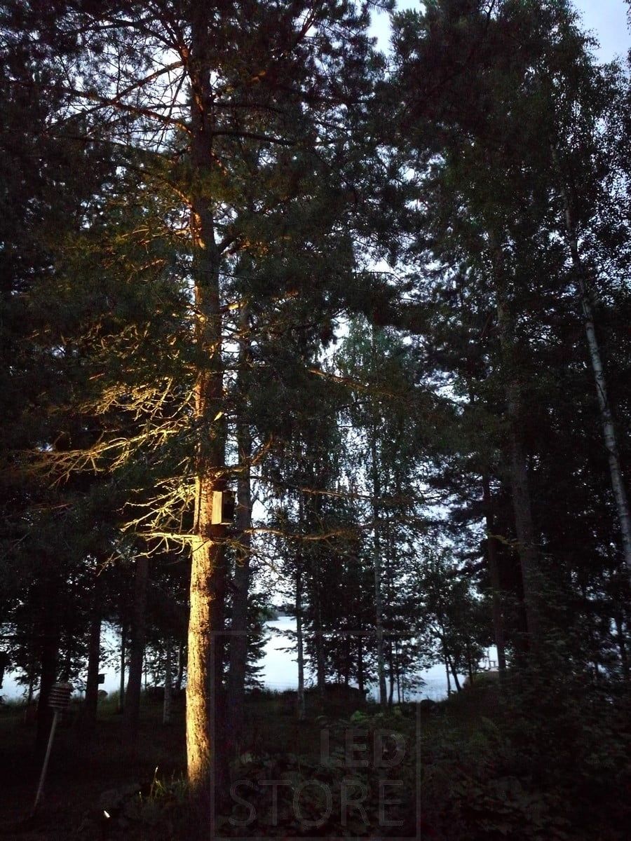 Courtyard lighting SPIKE - ground lighting. The luminaire has a freely orientable body, making it an excellent accent light. Ledstore.fi