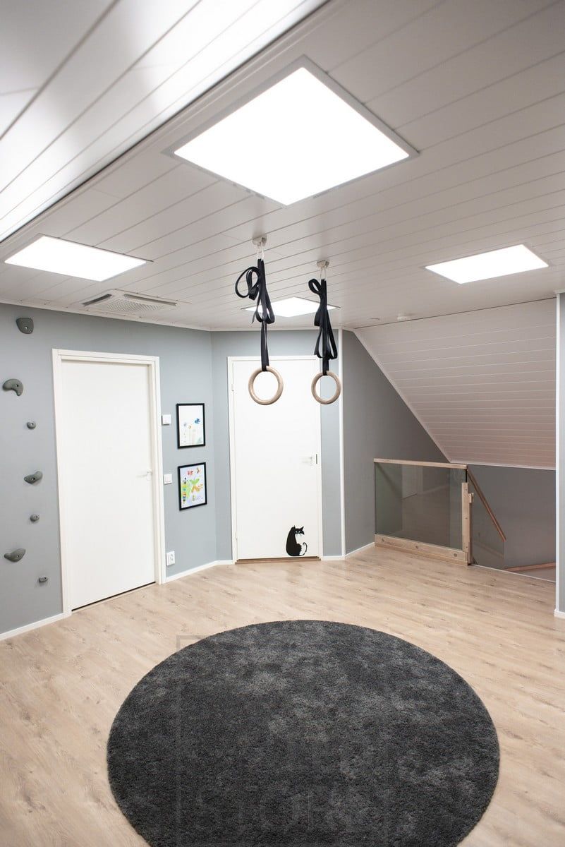 LED panel luminaires, similar to skylights, create an efficient and adaptable lighting of the space. The lighting is both dimmable and colour temperature adjustable. Ledstore.fi