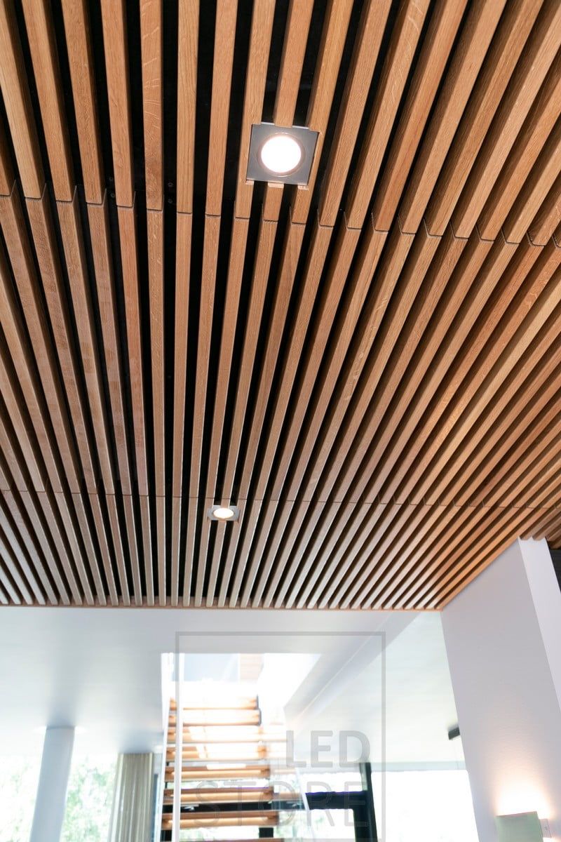 KIINTEÄ KANTTI led spots milled into the ceiling. Ledstore.fi