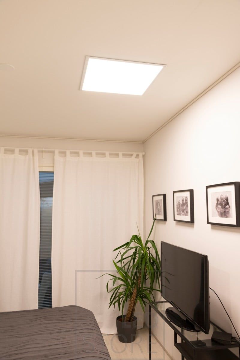 The panel illuminates beautifully evenly and resembles a skylight. Ledstore.fi