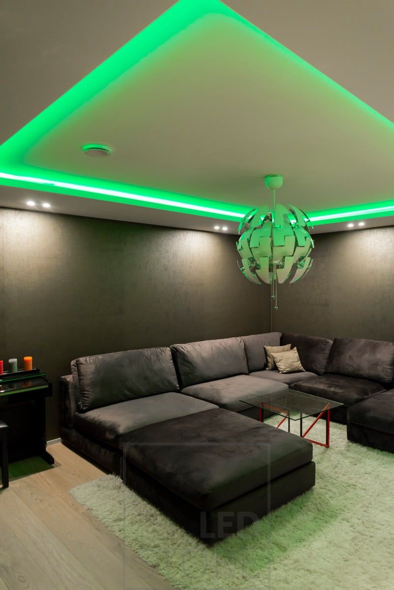Led ribbon RGB+W in a box, indirectly illuminating. The colours are infinitely adjustable. Ledstore.fi