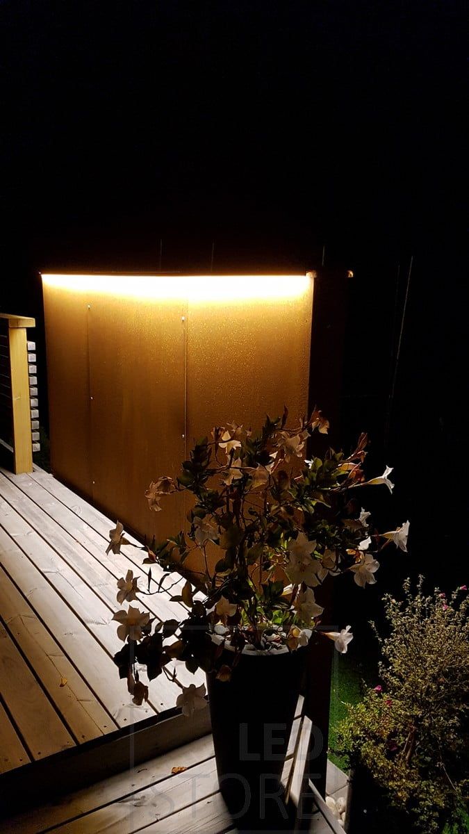 Atmospheric indirect lighting on the terrace. Ledstore.fi