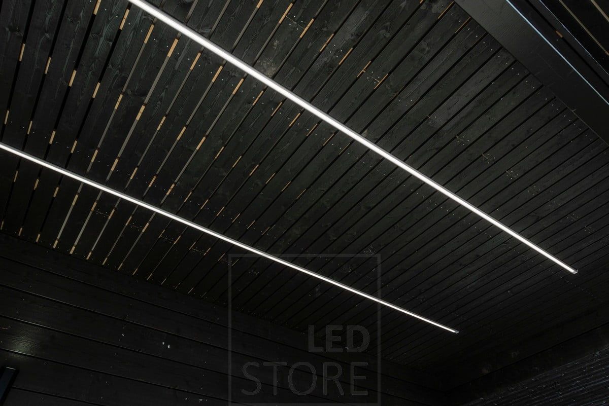 LED ribbon in the low profile of the canopy. Ledstore.fi
