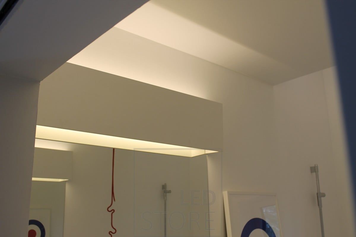 Indirect light on a toilet fixture. Ledstore.fi