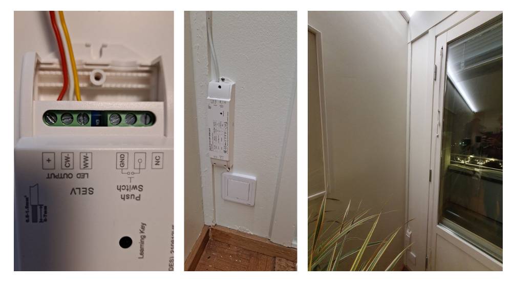 The wires are brought to the corner of the drive and connected to the transformer