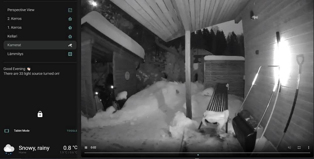 The smart home also brings cameras