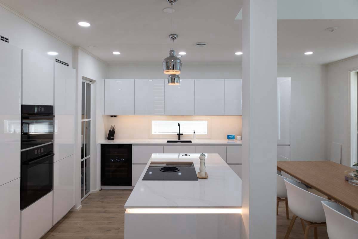 Led lights in the kitchen