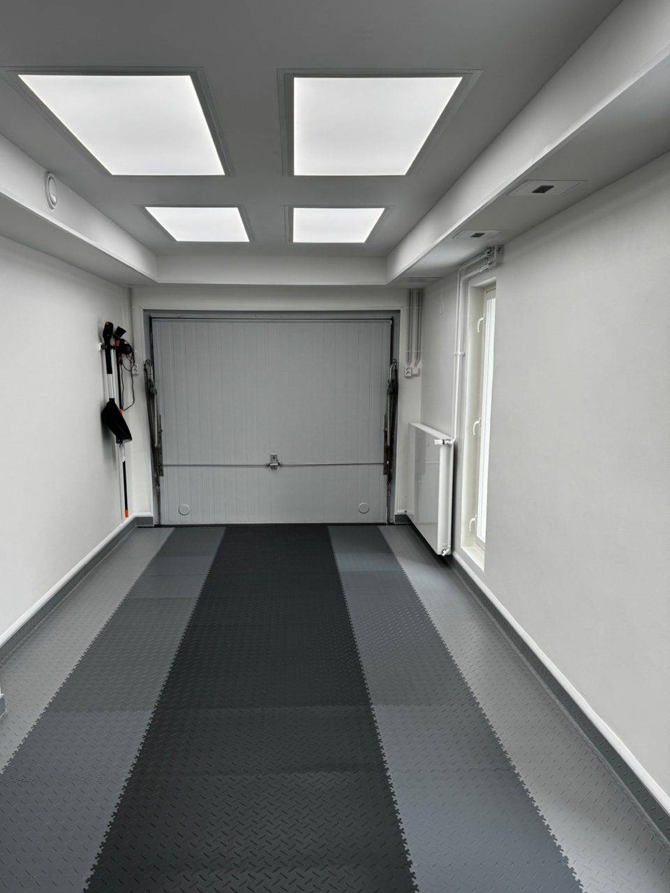 Garage lights implemented with panel lights