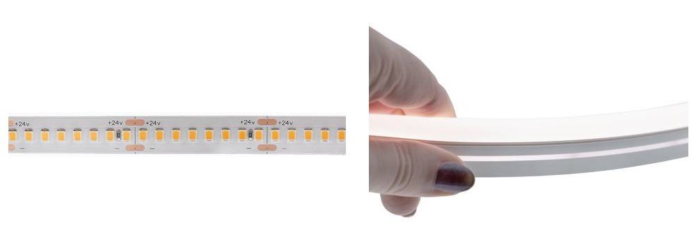 IP65 led strips with different coatings. Too dense a coating will have a negative effect on how long the LED strip will last.