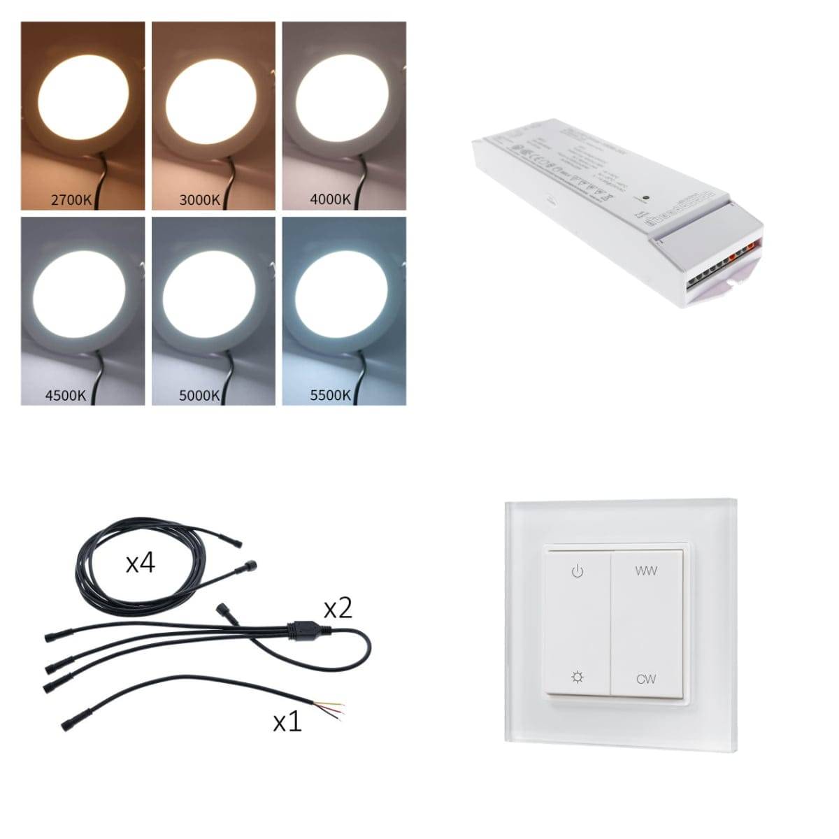 Wireless control lamps, wiring harness, transformer and wireless control button