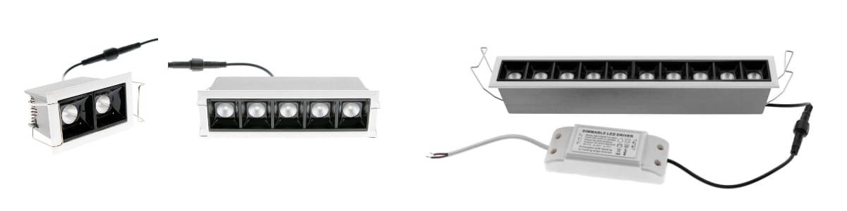 LedStore's LINJA 2, LINJA 5 and LINJA 10 spots.