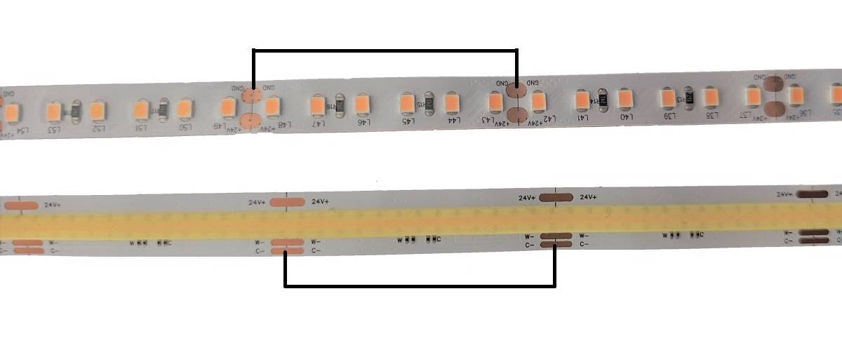 Led circuits with led strip light