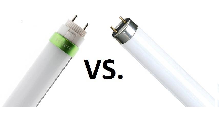 Led tube vs fluorescent tube
