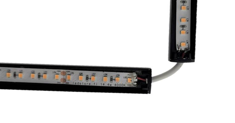 Cuts in LED light strips are always made at the corners