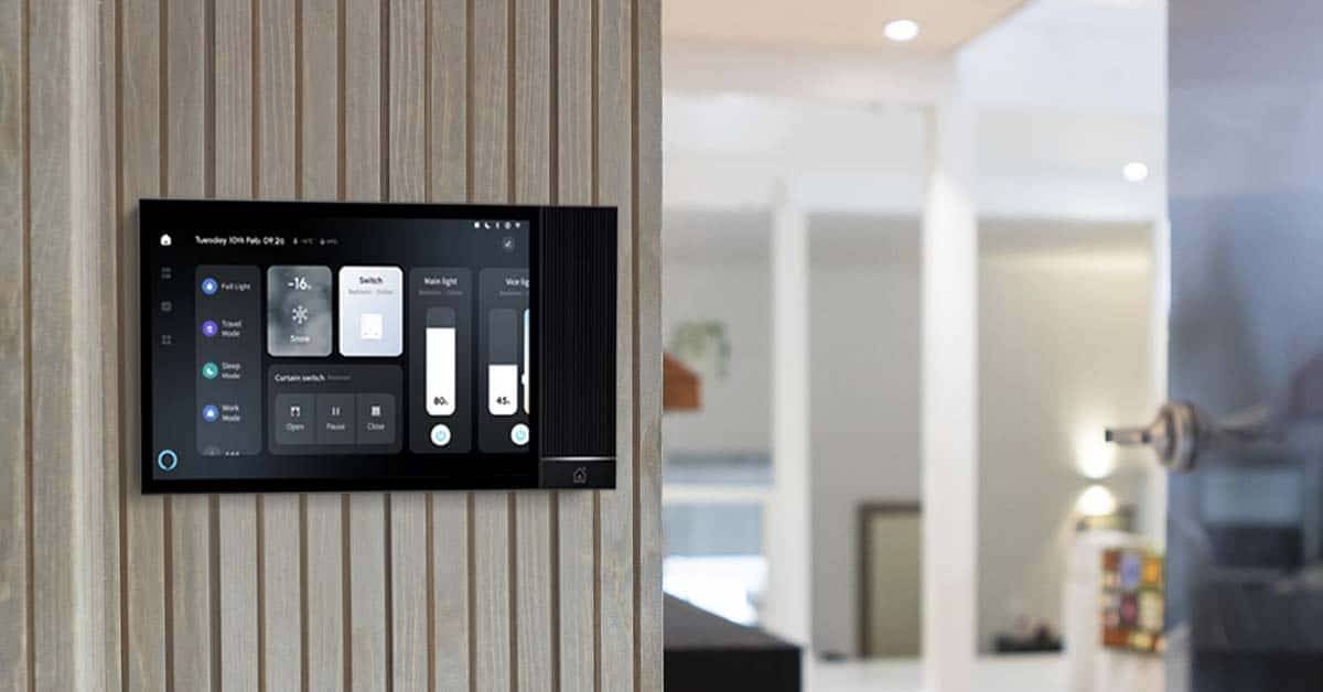 Control panel on a wall