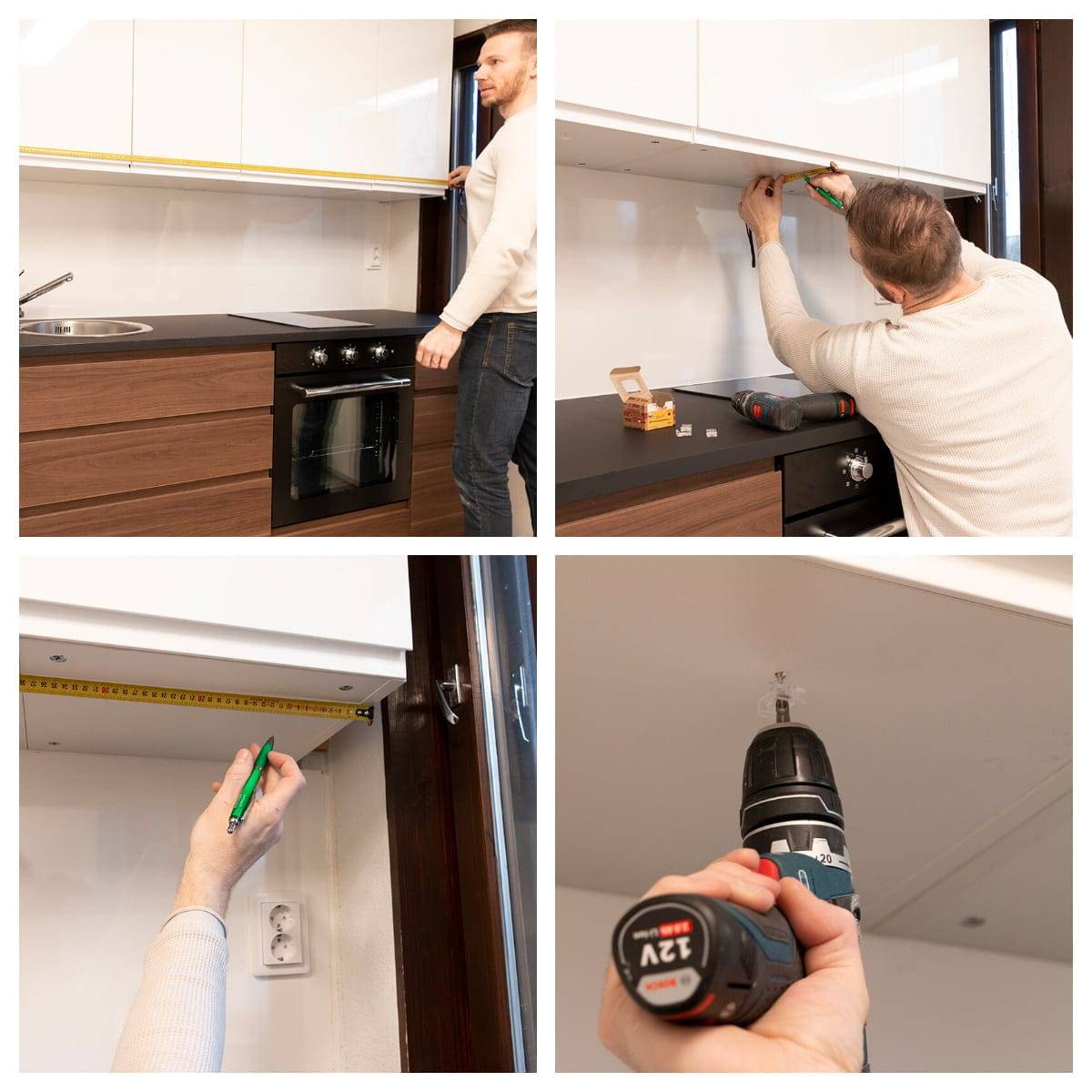 Lighting in the kitchen - installation