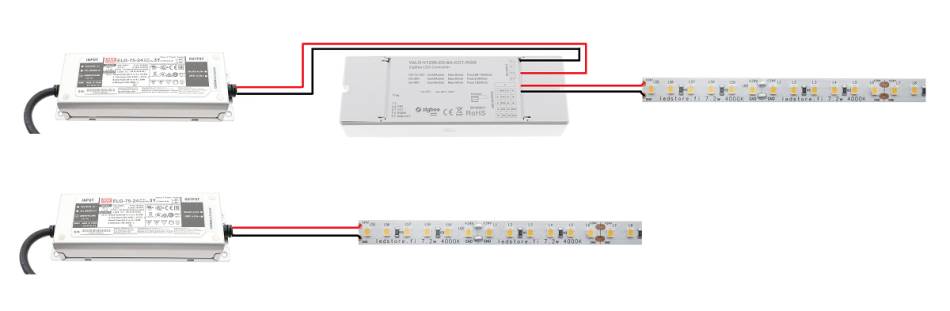Skip Wireless receiver to test why the led strip light does not light up