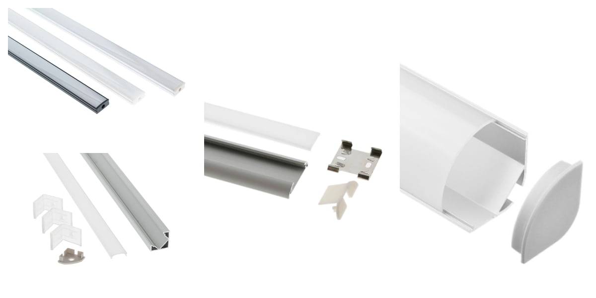 Led-ribbon lighting should always be fixed to aluminium