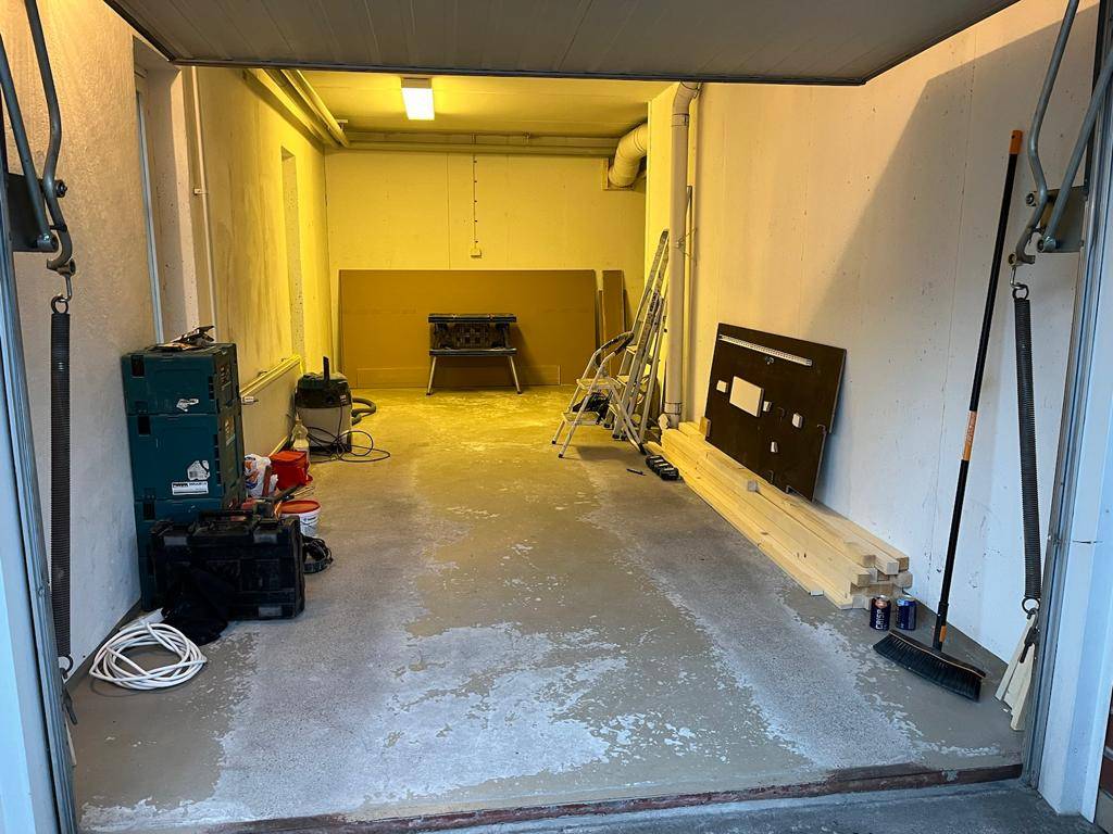 Garage lights still on - the renovation starts
