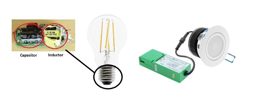Internal and external power supply, led driver