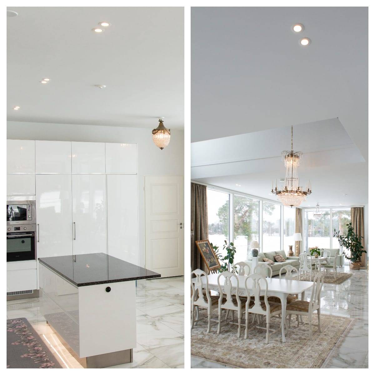 the lighting design service took into account the client's interior design and wishes