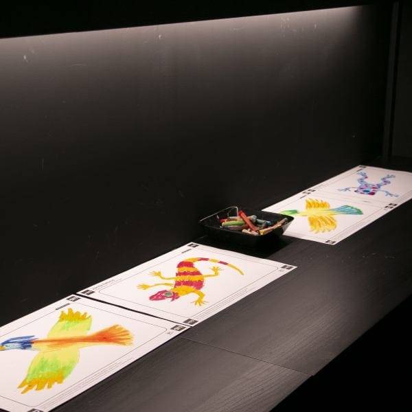 Led-ribbon performance at the Amos Rex exhibition