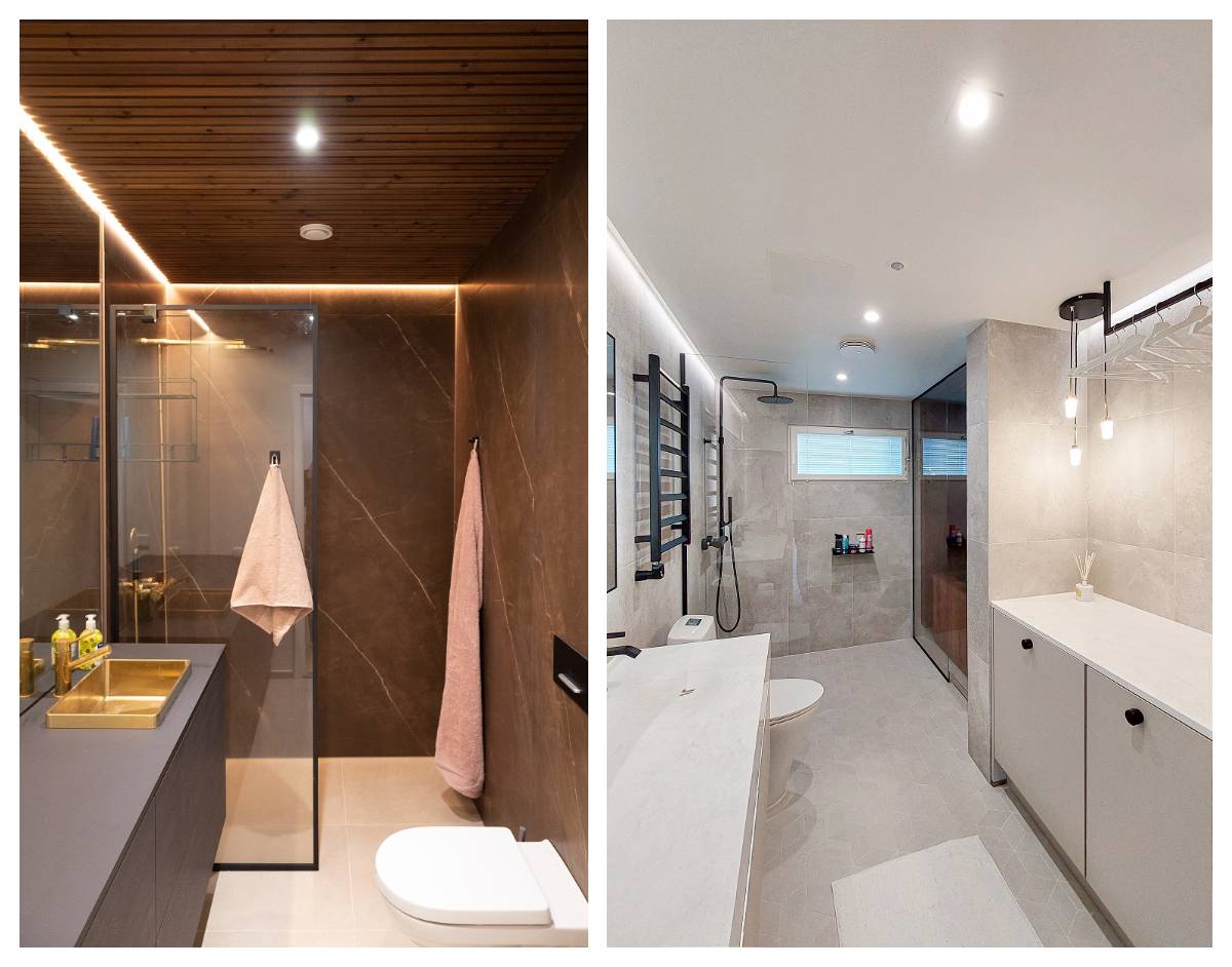 LED luminaires to bathroom