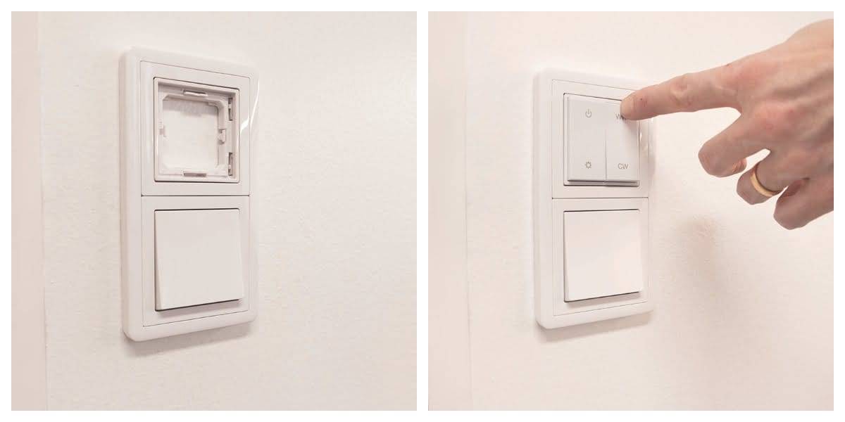 Wireless button to control lights