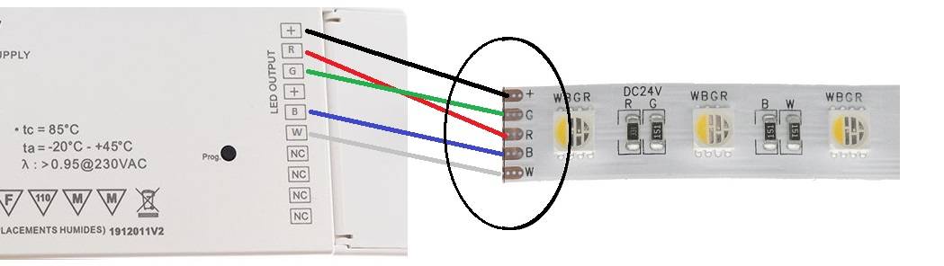 led strip cable selection, in RGB+W strip the wires sometimes get crossed