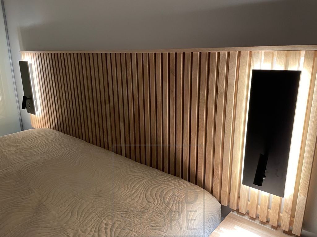 Black NIGHT night and reading lamp on both sides of the bed. Backlight and directional reading light with separate switches on the lamp body. Ledstore.fi