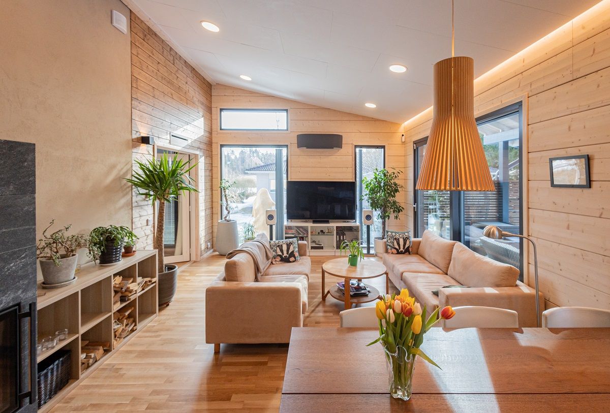 Led strip and panels are colour temperature adjustable and dimmable.